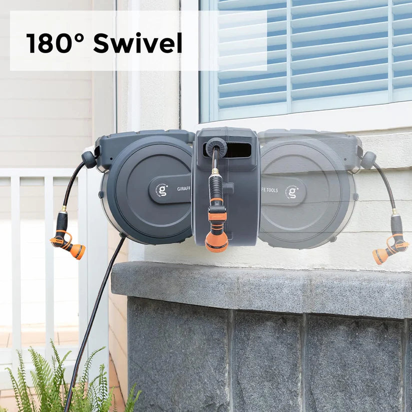 Hydro-Reel Pro - Auto-Retract Navy Blue Hose Reel | 1/2" Heavy Duty
