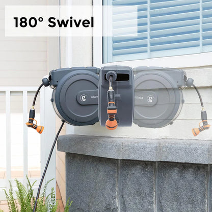 Hydro-Reel Pro - Auto-Retract Navy Blue Hose Reel | 1/2" Heavy Duty